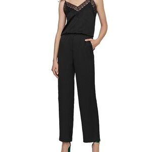 Maje Black Lace Jumpsuit